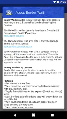 Border Wait android App screenshot 0